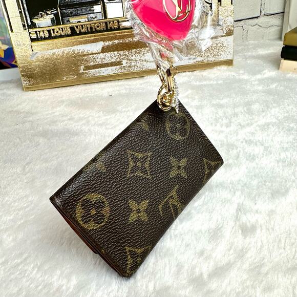Louis Vuitton 5 key holder keychain Key Cles wallet VINTAGE custom - Picture 5 of 12